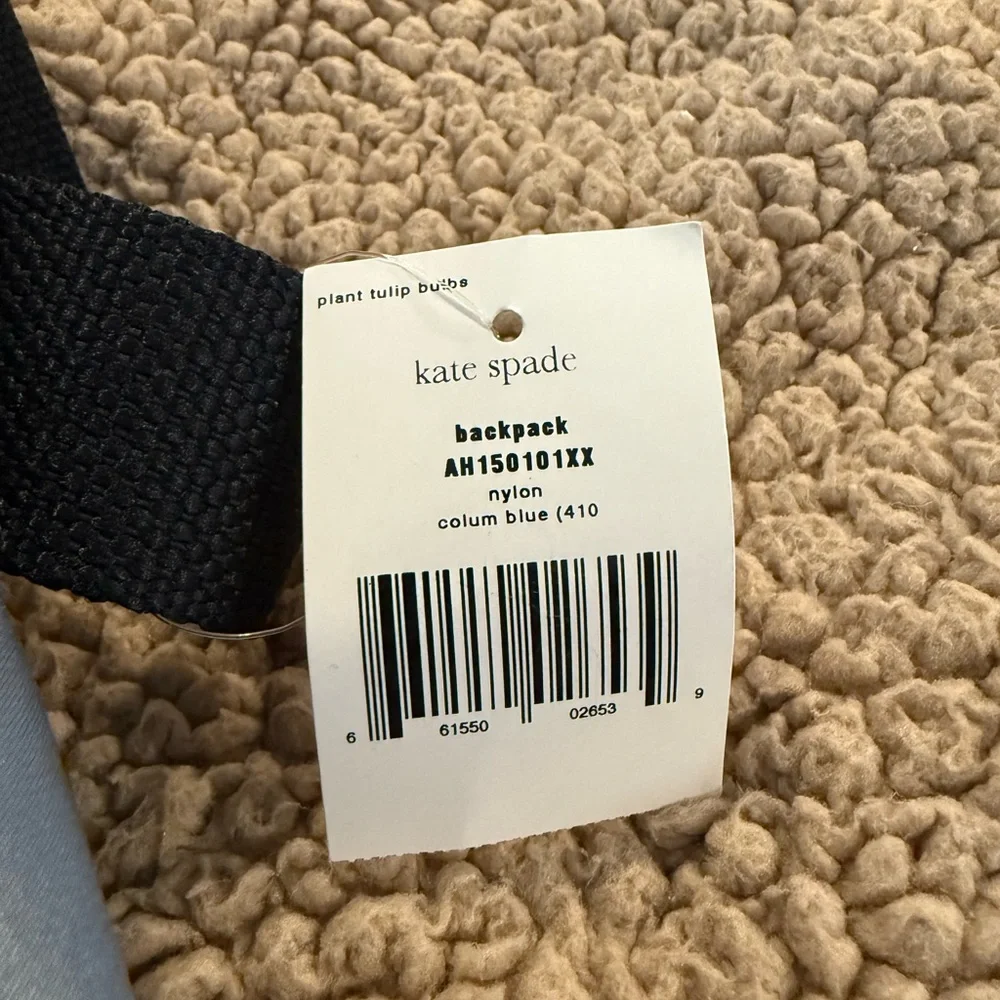 kate spade blue small nylon backpack with front pocket - Picture 5 of 6